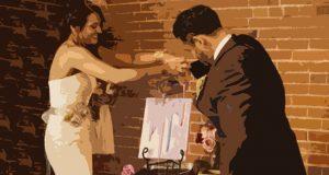 ritual pintar lienzo boda civil